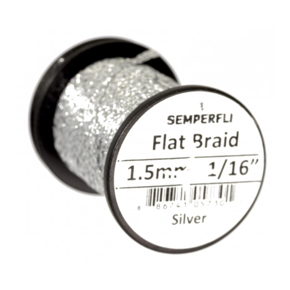Semperfli Flat Braid 1.5mm - Silver