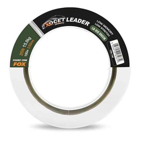 Exocet Pro (Low vis green) Leader 35lb (15.9kg) 0.50mm x 100m