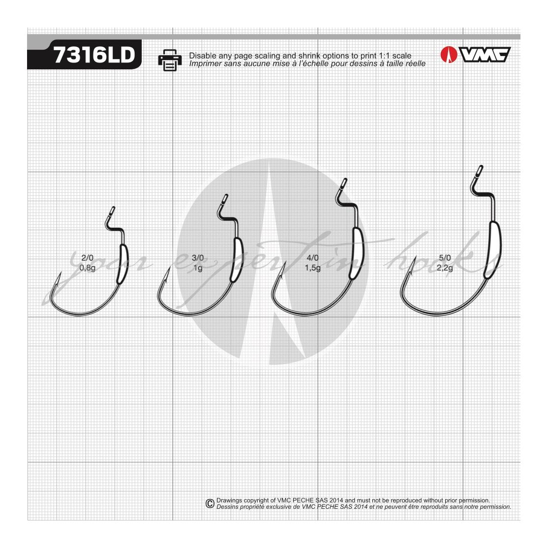 7316LD Texan mit Blei - Offsethaken beschwert