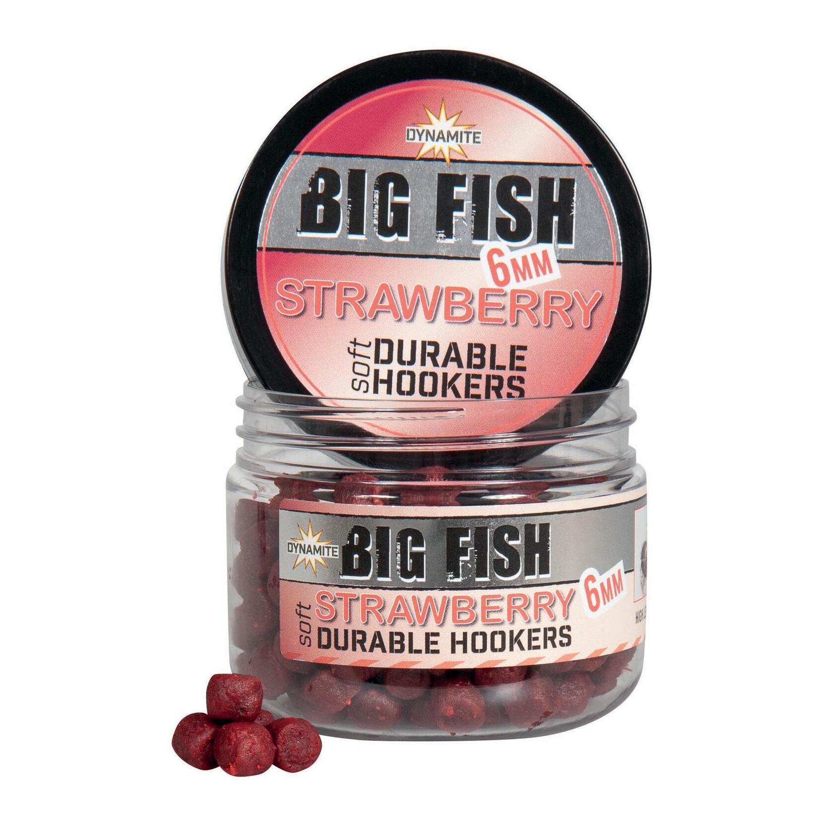 Dynamite Baits Big Fish River Durable Hookers Strawberry - Hakenköder