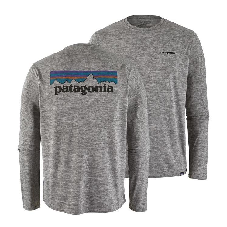 Image of Patagonia M's Long-Sleeved Capilene Cool Daily Graphic Feather Grey bei fischen.ch