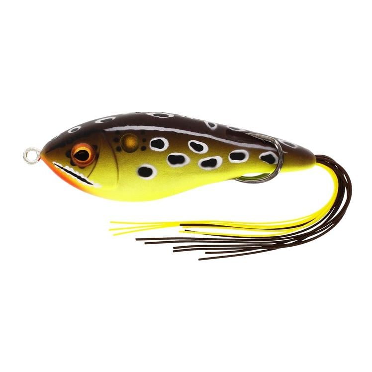 Image of Westin Swim Hollowbody Brown/Chartreuse Frog - Froschimitat bei fischen.ch