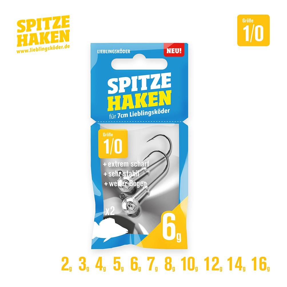 Spitze Haken Gr.1/0 2Stk. - Jigkopf