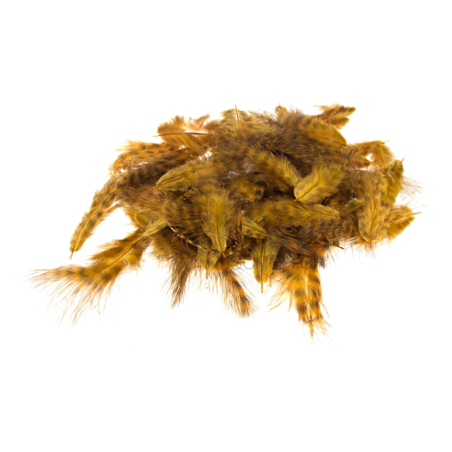 Image of Hareline Dubbin Grizzly Mini Marabou - Golden Brown bei fischen.ch