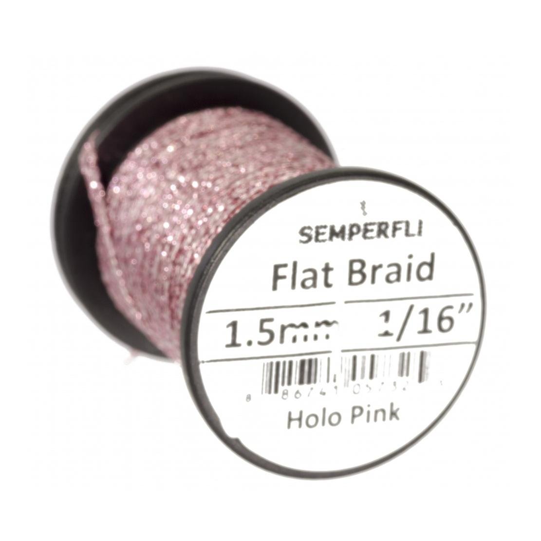Semperfli Flat Braid 1.5mm - Holo Pink