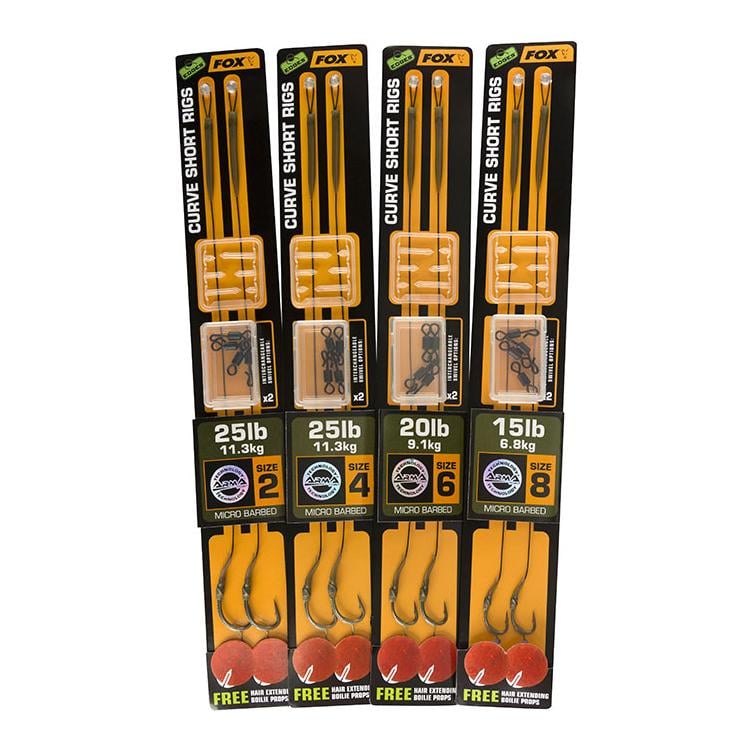 Image of FOX Rage Edges Curve Short Rigs Weedy Green - Karpfen Rig bei fischen.ch