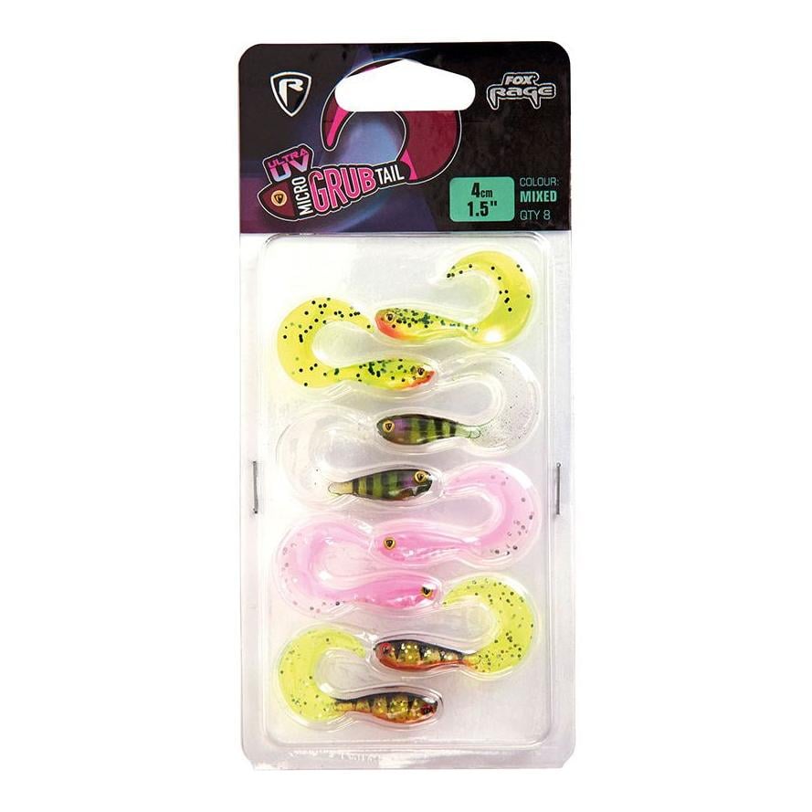 FOX Rage Ultra UV Micro Grub Tail Mixed Colours - Gummiköder