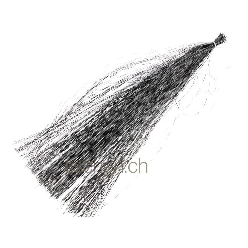 Image of Hedron Grizzly Barred Flashabou clear/black - Flash - Black/Clear - bei fischen.ch