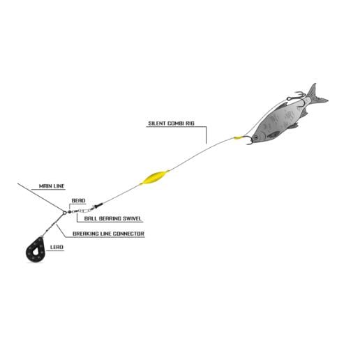 Black Cat 8-0. 2-0 Silent Combi Rig L2.00m 1.20mm
