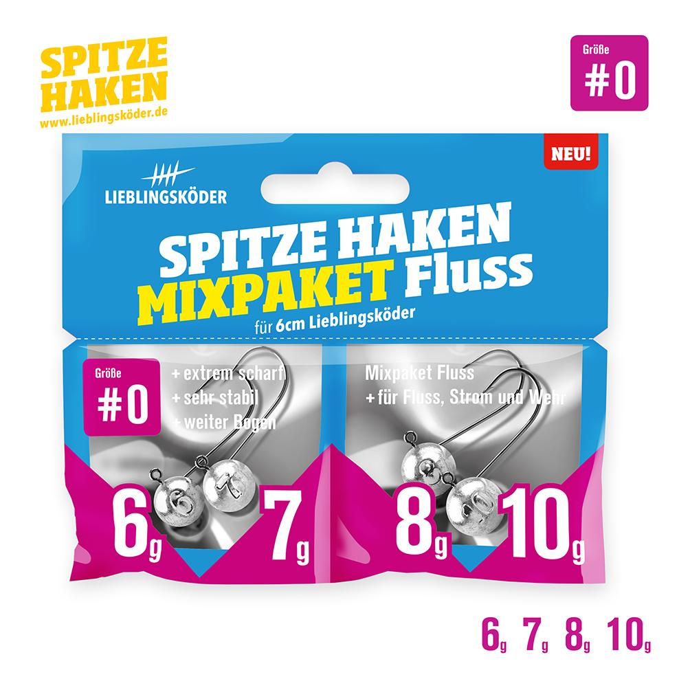 Lieblingsköder Spitze Haken Gr.0 Mixpaket Fluss - Jigkopf