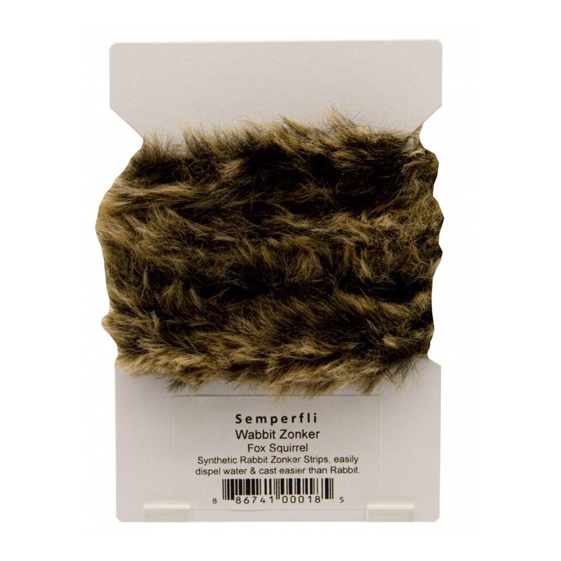 Semperfli Synthetic Rabbit Zonker - Fox Squirrel