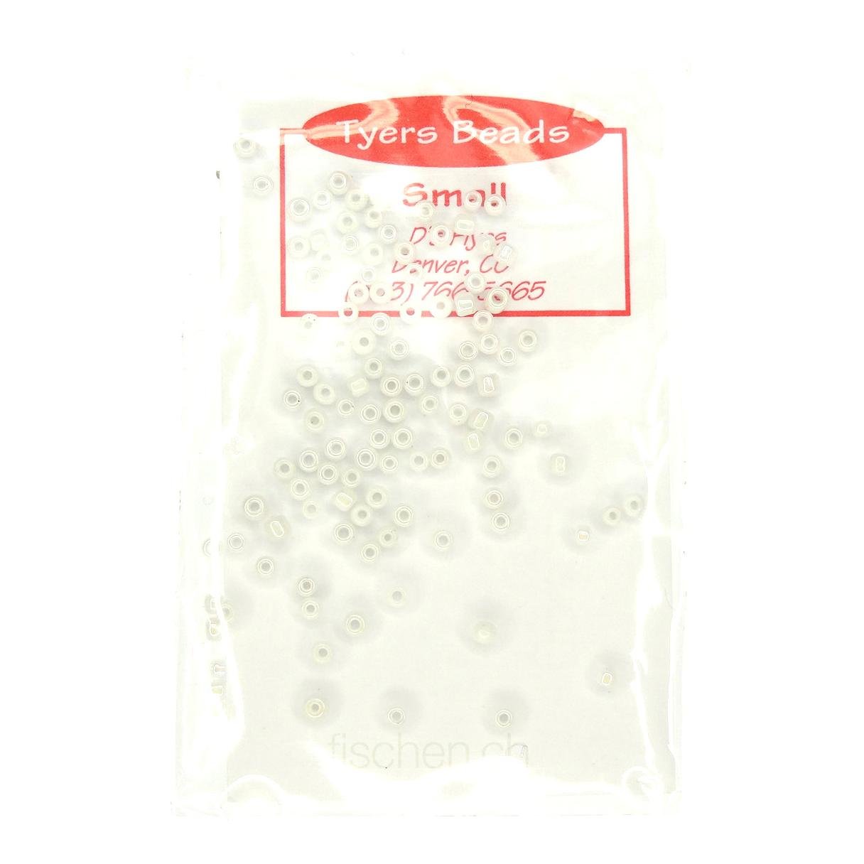 Hareline Dubbin Tyers Glass Beads Irr. White Glasköpfe