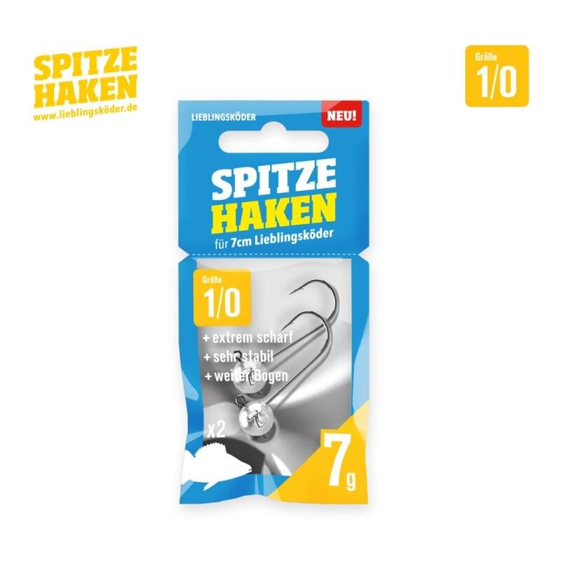 Spitze Haken Gr.1/0 2Stk. - Jigkopf