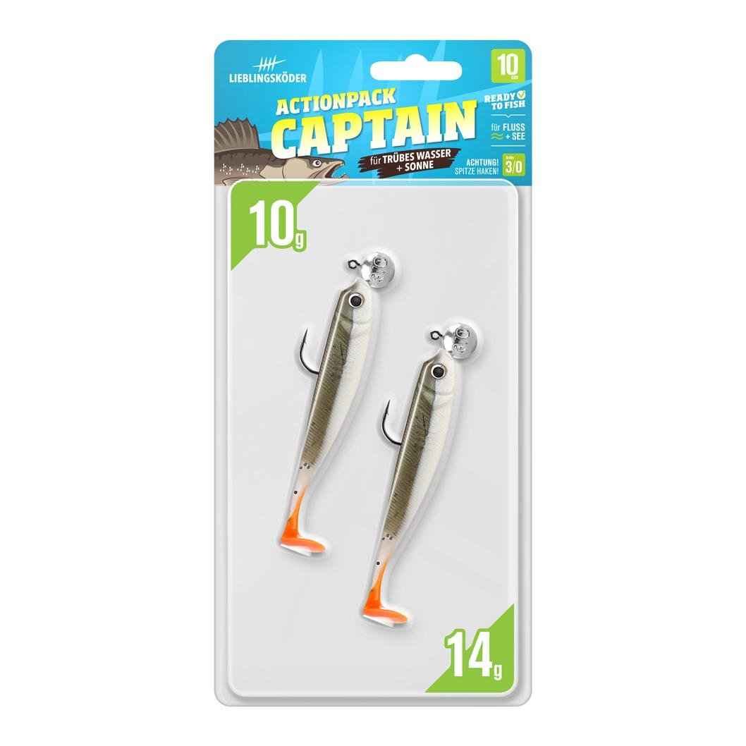 Actionpack Captain - Gummiköder-Set montiert