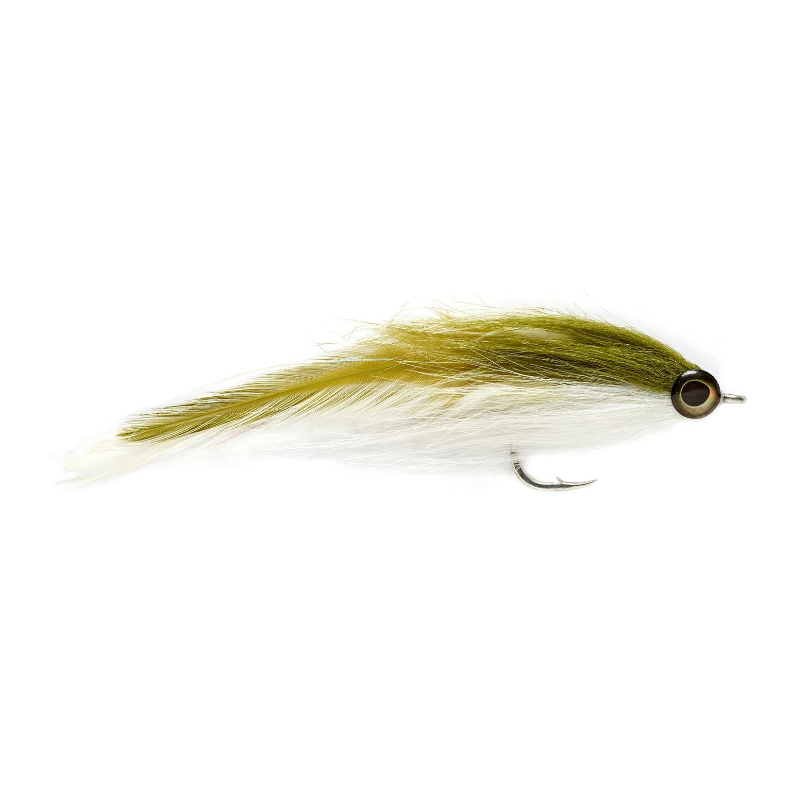 Image of Fulling Mill Two Tone Brushy Olive & White - Streamer - Olive/White - bei fischen.ch