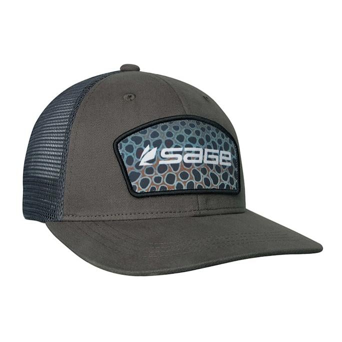 Image of Sage Hat Patch Trucker Green Brown Trout - Cap bei fischen.ch