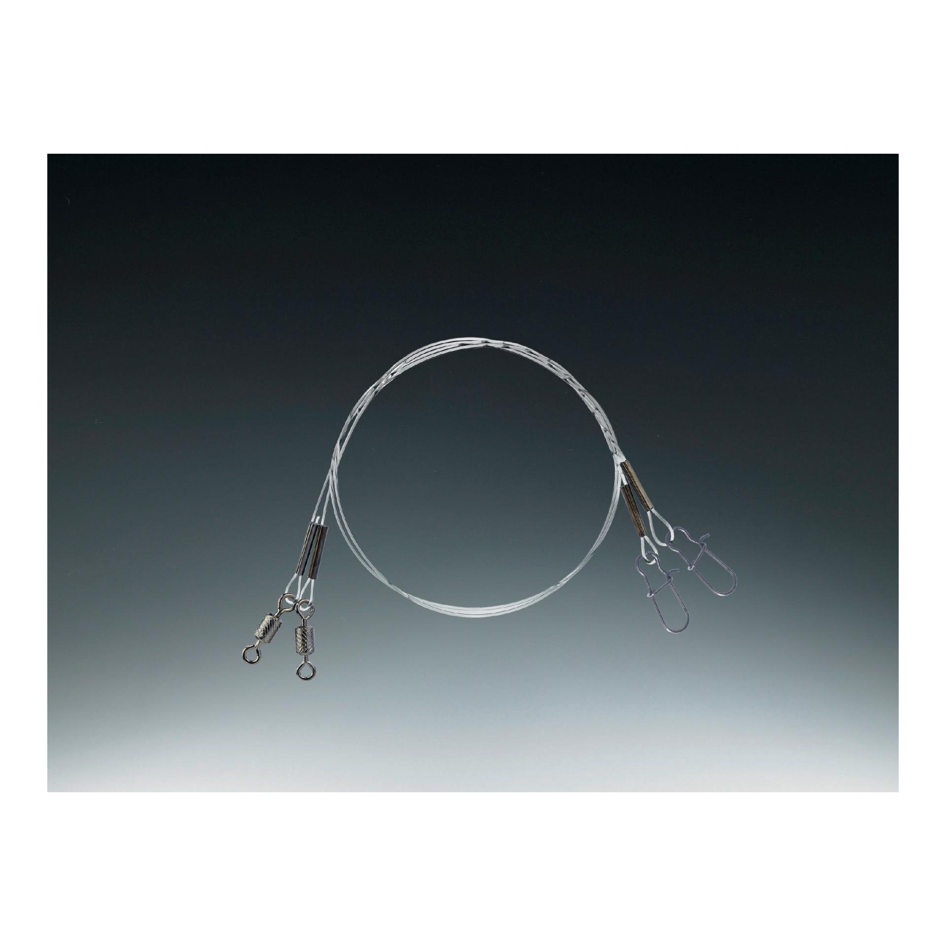 Balzer Hardmono 50cm 2Stk. mit Wirbel und Karabiner - Raubfischvorfach