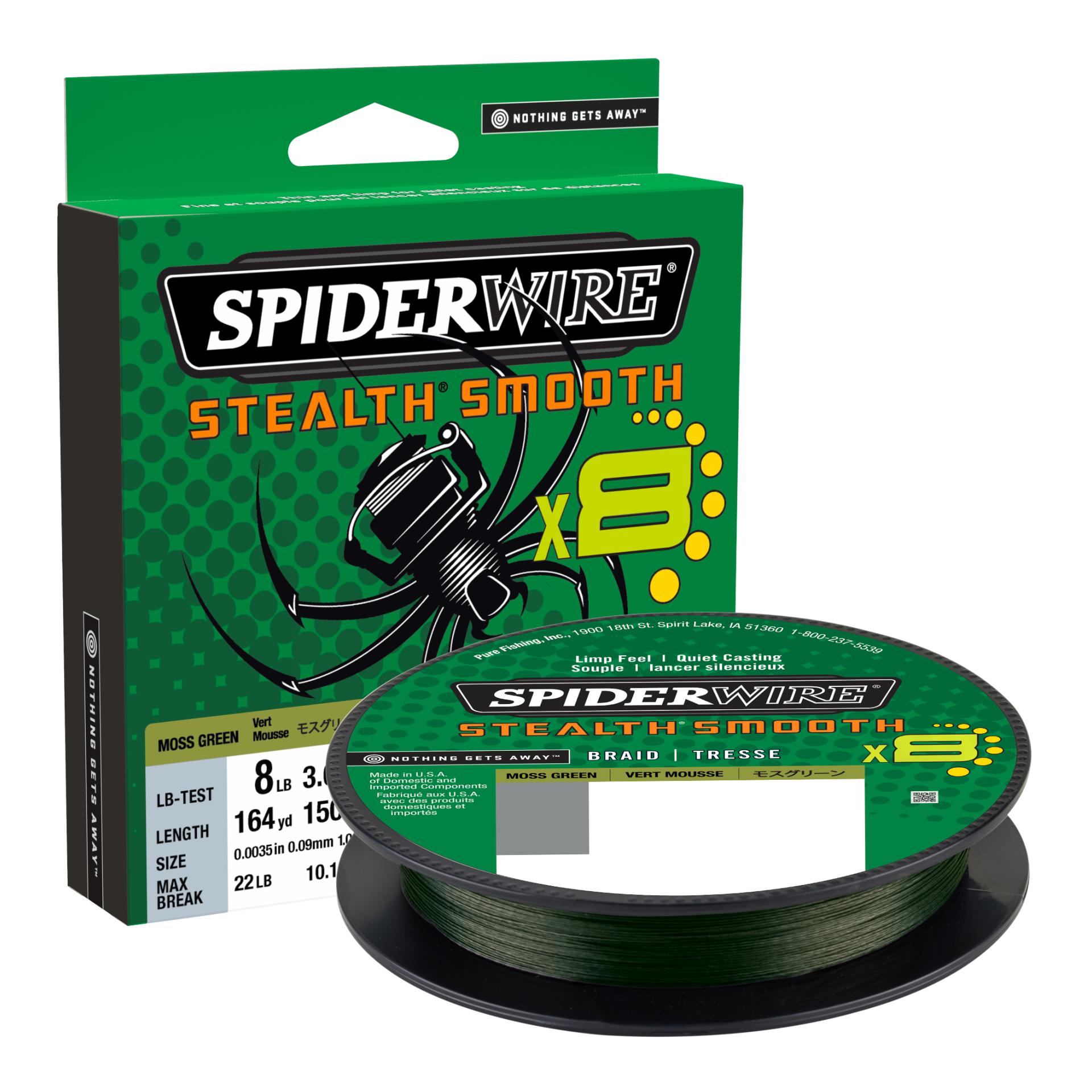 Image of Spiderwire Stealth Smooth 8 Moss Green 150m - geflochtene Schnur bei fischen.ch