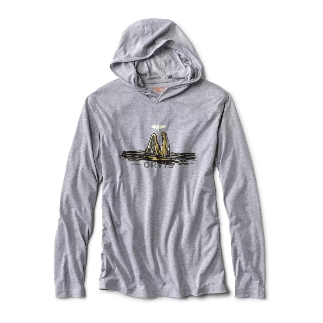 Image of Orvis Men's Logo Drirelease Hoodie - Funktionsbekleidung - Light Grey - bei fischen.ch