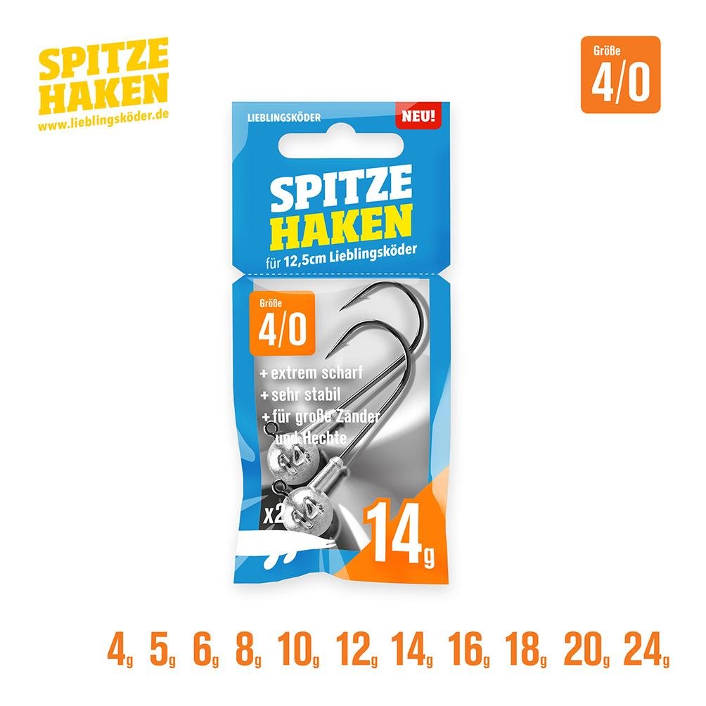 Spitze Haken Gr.4/0 2Stk. - Jigkopf