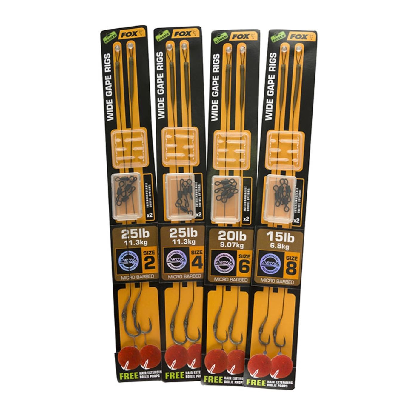 Image of FOX Rage Edges Wide Gape Ready Rigs Gravelly Brown - Karpfen Rig bei fischen.ch