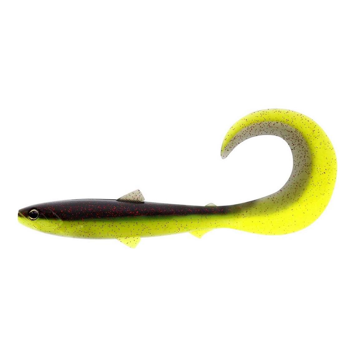 Westin BullTeez Curltail - Gummiköder - Black/Chartreuse -
