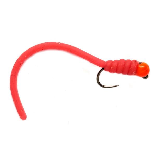 Image of Fulling Mill Squirminator Hot Head Jig o.W. - Nymphe - Hot Orange - bei fischen.ch