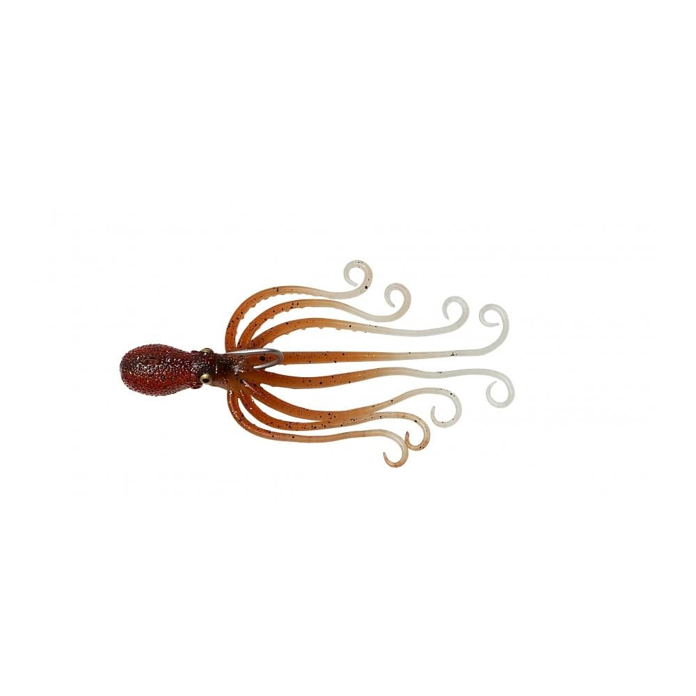 Image of Savage Gear 3D Octopus Brown/Glow - Gummiköder bei fischen.ch