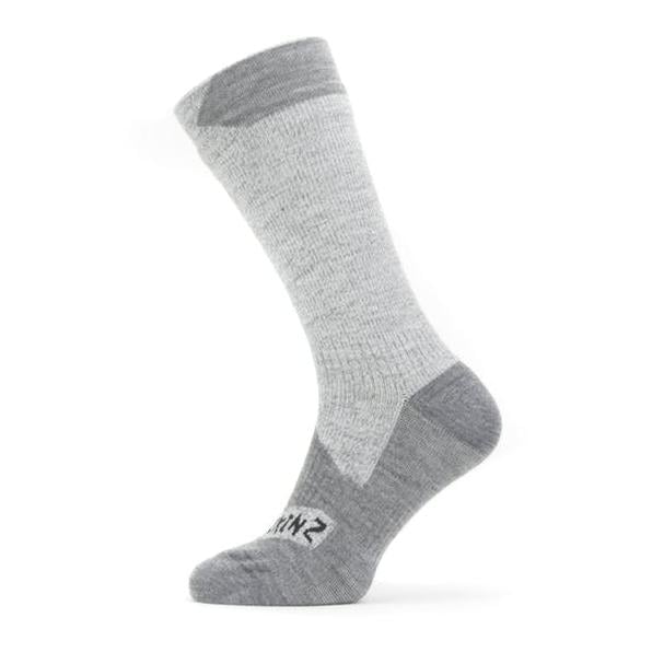 Waterproof All Weather Mid Length Sock Grey - Wasserdichte Socken