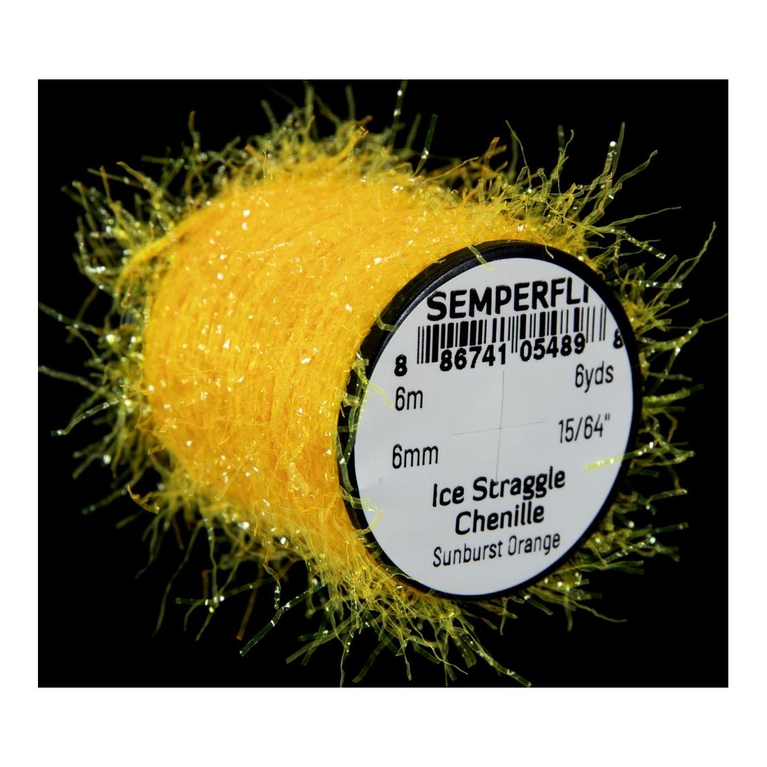 Ice Straggle Chenille Sunburst Orange