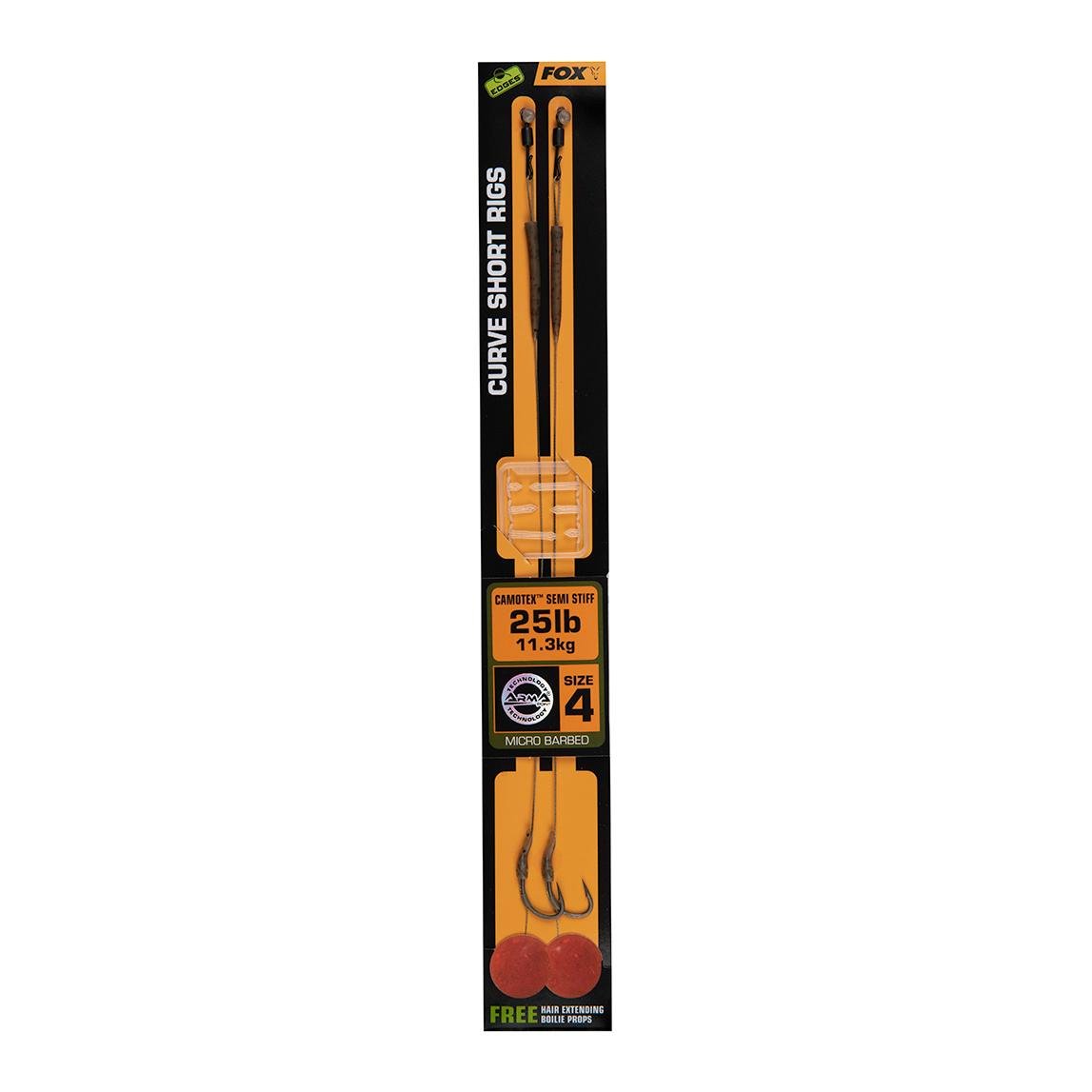 Fox Edges Curve Short 4 - 25lb Camotex Semi Stiff x 2