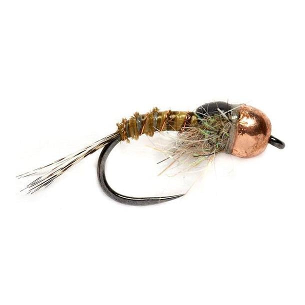 Image of Fulling Mill Biot Quill Olive/Braun Tungsten o.W. - Nymphe bei fischen.ch