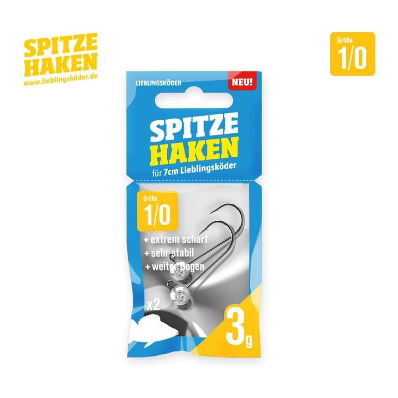 Spitze Haken Gr.1/0 2Stk. - Jigkopf