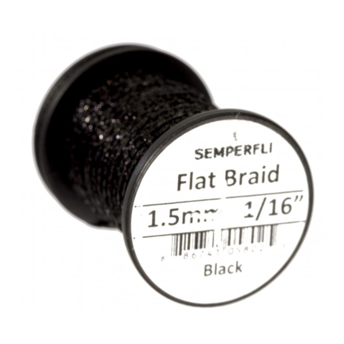 Image of Semperfli Flat Braid 1.5mm - Black bei fischen.ch