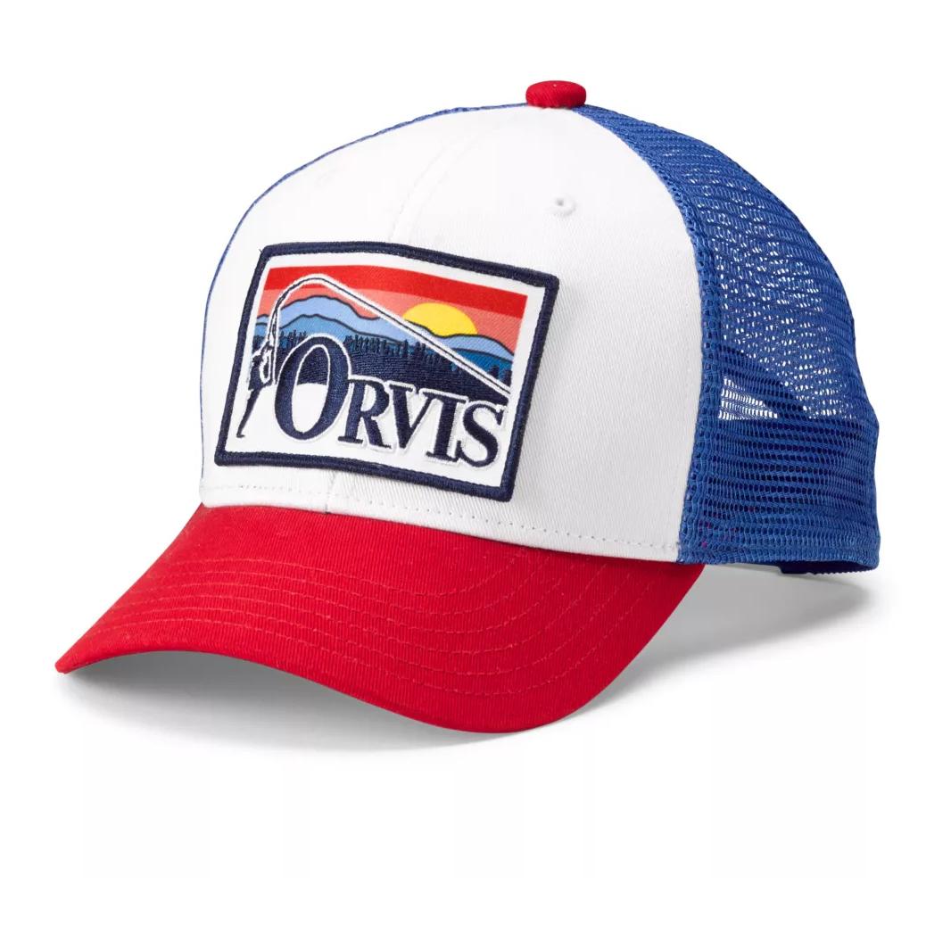 Image of Orvis Kids Endless Skyline Trucker - Cap - Red/White - bei fischen.ch